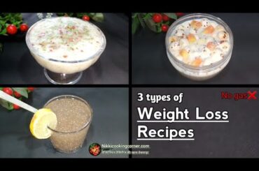 Weight Loss Recipe for Breakfast| 3 Types Recipe | Healthy Pudding Breakfast | Weight Loss Recipes|