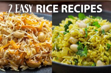 2 Easy Vegetable Rice Recipes | Healthy Vegan and Vegetarian Meals | Rice Recipes