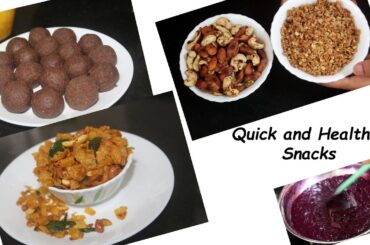 Healthy and tasty Snacks | Cornflakes chivda/Ragi laddu/Roasted nuts and crunchy oats | Jamun jam