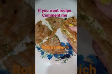 healthy Snacks or breakfast ... Roti sandwich. #rotisandwich #healthyrecipes #youtubeshorts