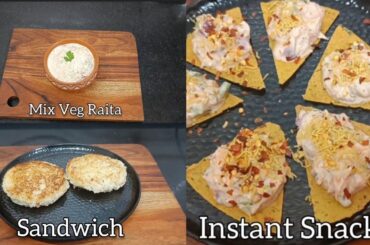 Dahi Sandwich | Veg Dahi Sandwich| Mix Veg Raita| Instant & Healthy Snacks | Healthy Snacks Recipe |