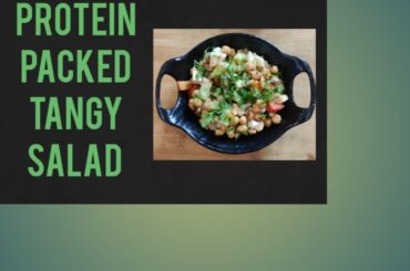 How to make protein packed tangy salad (veg)| healthy salad|