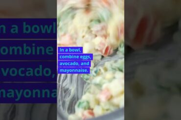 Elegant Egg and Avocado Salad | Keto Meal Under 20 Grams of Carbs #shorts