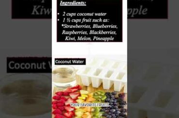 Refreshing and healthy Fruity Coconut Popsicles #shorts #recipe #healthy