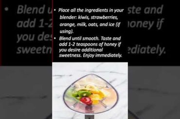 Strawberry Kiwi Smoothie #shorts #healthy #recipe