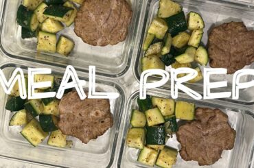 HEALTHY MEAL PREP FOR THE WEEK! Keto Turkey Burger and Zucchini #mealprep