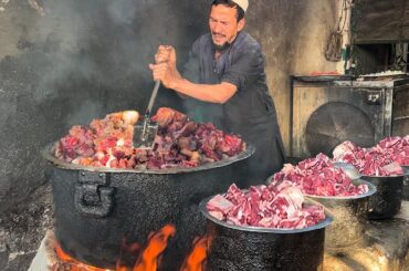 Lalchapur Rosh Recipe | Street Food Peshawari Dum Pukht Making | Giant Size Beef Rosh Prepared