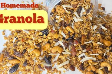 How to make Healthy Granola/Crunchy Granola easier than you think/better than Store bought