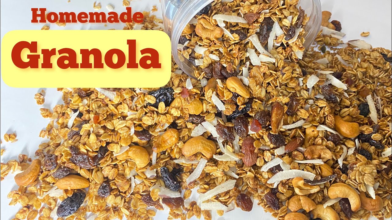 How to make Healthy Granola/Crunchy Granola easier than you think/better than Store bought How to make Healthy Granola/Crunchy Granola easier than you think/better than Store bought