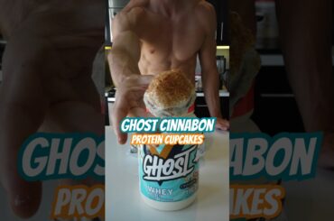 GHOST x CINNABON WHEY | HIGH PROTEIN/LOW FAT CUPCAKES RECIPE #shorts