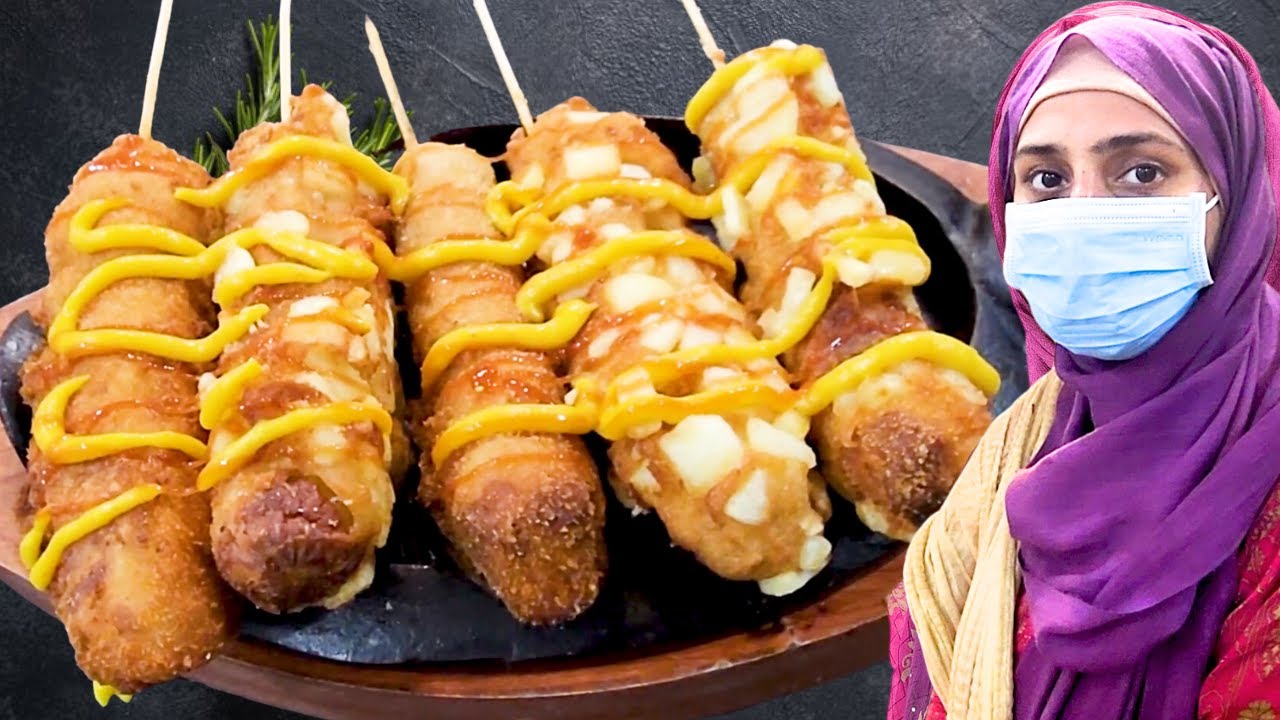 Korean Hot Dog Sausage Sticks Recipe | Famous Korean Street Food Recipe | Shukar Foods Korean Hot Dog Sausage Sticks Recipe | Famous Korean Street Food Recipe | Shukar Foods