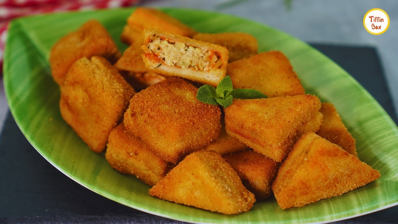 Quick and Crispy Bread Chicken Sandwich Recipe by Tiffin Box | Mini Sandwich Recipe Quick and Crispy Bread Chicken Sandwich Recipe by Tiffin Box | Mini Sandwich Recipe