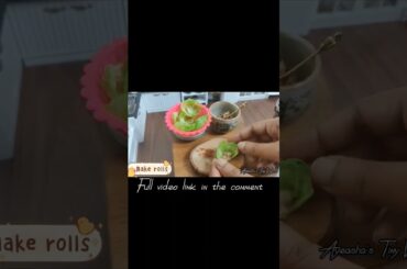Miniature cabbage chicken rolls | Miniature Cooking #trending #food #healthy #keto #shorts #ytshort
