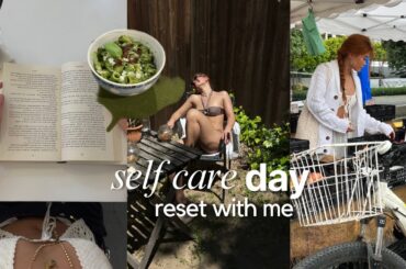 SUNDAY RESET: self care day in my life, clean with me, healthy breakfast & dinner recipe