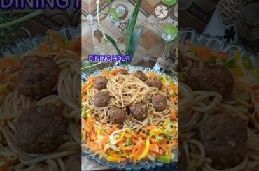 Spaghetti And Meatballs Recipe #shorts#Dining Hour