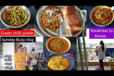 Indian Mom Sunday Routine/Daily work & Cooking /Healthy Breakfast,Kids favourite & Dinner