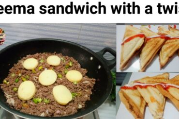 Qeema Sandwich with a twist || Kids lunch box recipe by healthy cuisine