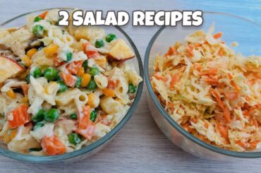 Salad Recipes | Russian Salad and Coleslaw | 2 Different Salad Recipes