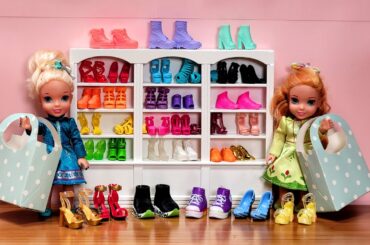 Shopping challenge ! Elsa & Anna toddlers - Barbie dolls and accessories