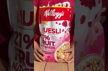 Kellogg's muesli with fruit,nuts,oats and seeds|| healthy breakfast #shorts #weightloss#easy#viral