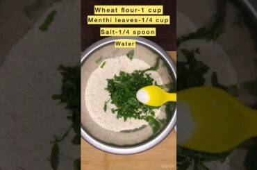 Healthy Lunch - Menthi roti with carrot perugu pachadi #healthy #lunch #dinner #recipe #shorts #food