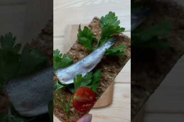 Healthy sandwich with marinated sardines