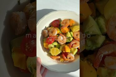 Mango Avocado Shrimp Salad #recipe #mango #mangosalad #avocado #healthyrecipes
