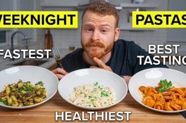 Three Weeknight Pastas perfect for whatever mood you are in.