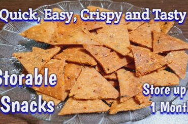 One Month Storable Snack Recipe | Evening Snacks Recipe | Tea Time Snack  | Snacks Ideas For Kids