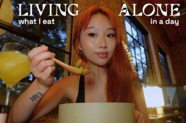 living alone | what I eat in a day at home, trying tasty recipes