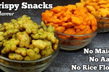 1 Month Storable Crispy Snacks Recipe 3 Ways ~ No Maida, No Aata, No Rice Flour | Tea Time Snacks !
