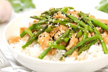 Chicken & Asparagus Stir-Fry Recipe | 20 Minute Meal Prep | Healthy + Quick + Easy