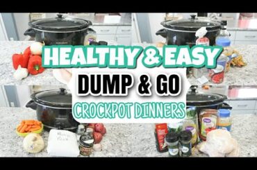 HEALTHY DUMP AND GO EASY CROCKPOT DINNERS | EASY SLOW COOKER RECIPES FOR FALL | Katelyn's Kitchen