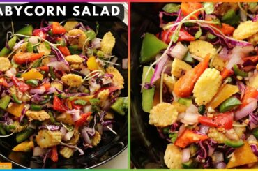 Baby corn salad recipe Indian Style | Healthy Tasty Corn salad | 28 Days Salad Challenge #Salad - 23