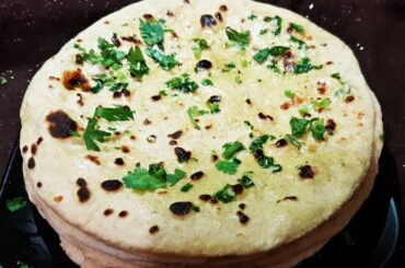 Healthy Whole Wheat Flat Bread for breakfast ready in 15 min. Butter Garlic roti.