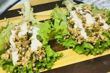 Chicken Lettuce Wrap | Chicken Salad In Lettuce | Recipe By Health Cravings
