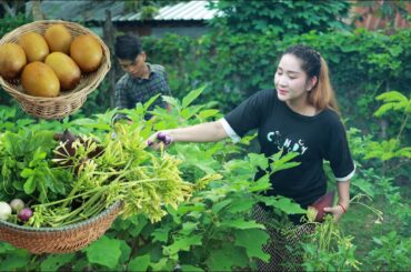 "Healthy Food around our home" | Kiwi fruit Sweet - My son like the most | Smoked fish Sauce Recipe