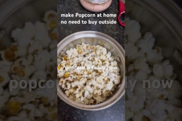 Quick Popcorn recipe at home/Instant 5min snack for kids/healthy #food #lowcalorie #weightloss#Short