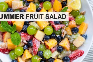 CREAMY YOGURT FRUIT SALAD | the perfect summer salad recipe and so easy!