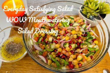 Everyone Must try this YUMMY SALAD with salad Dressing Recipe #healthyfood