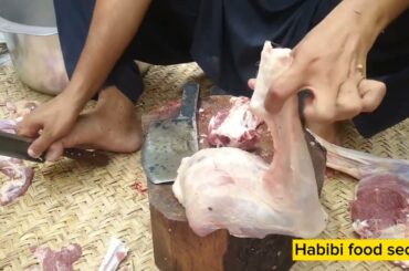 Ran cutting : Mutton Leg Cutting : Mutton cutting skills :