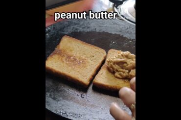 2 minutes healthy breakfast recipe | brown bread and peanut butter #shorts #shortsfeed #shortsvideo