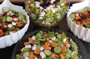 MAKING HEALTHY SALADS RECIPE  #asmrsounds #food  #satisfying