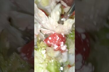 Salad Mixing l Fun with Salad l Fresh Salad @doughnutzzzlover1502 #shorts #foodshorts #shortsfeed
