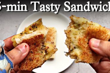 Tasty 5 minute Sandwich | 5 minute recipes breakfast | 5 minute sandwich quick and easy | in hindi