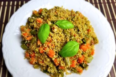 15-Minutes Dinner Recipe! Quinoa and Asparagus. So Tasty and Healthy