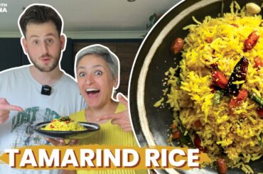 MOST DELICIOUS TAMARIND RICE RECIPE | Pulihora Rice Recipe | ft . PlantFuture | Food with Chetna