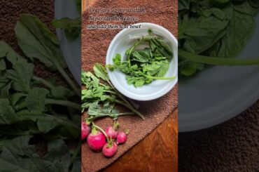 Radish leaves and tahini salad recipe