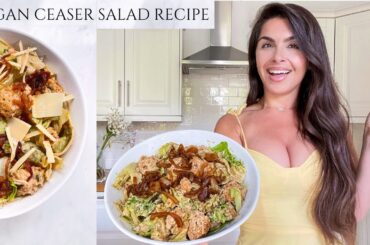 HEALTHY VEGAN CEASER SALAD RECIPE | Honestly Alessandra