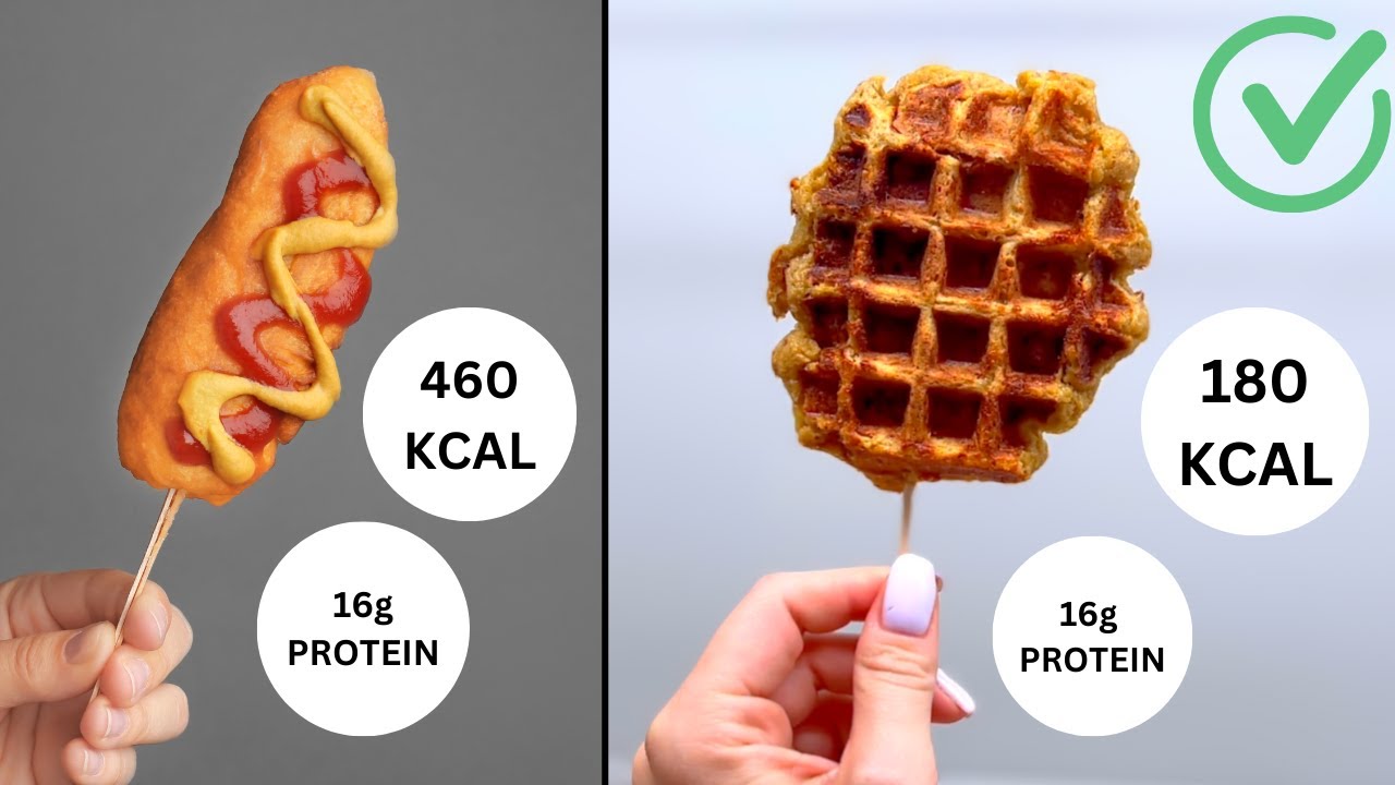 Healthy junk food idea – Corndog protein waffles Healthy junk food idea - Corndog protein waffles
